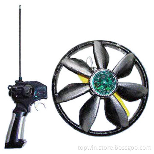 Rc toy radio-controlled rc flying saucer with auto-stop safety propeller RES88015